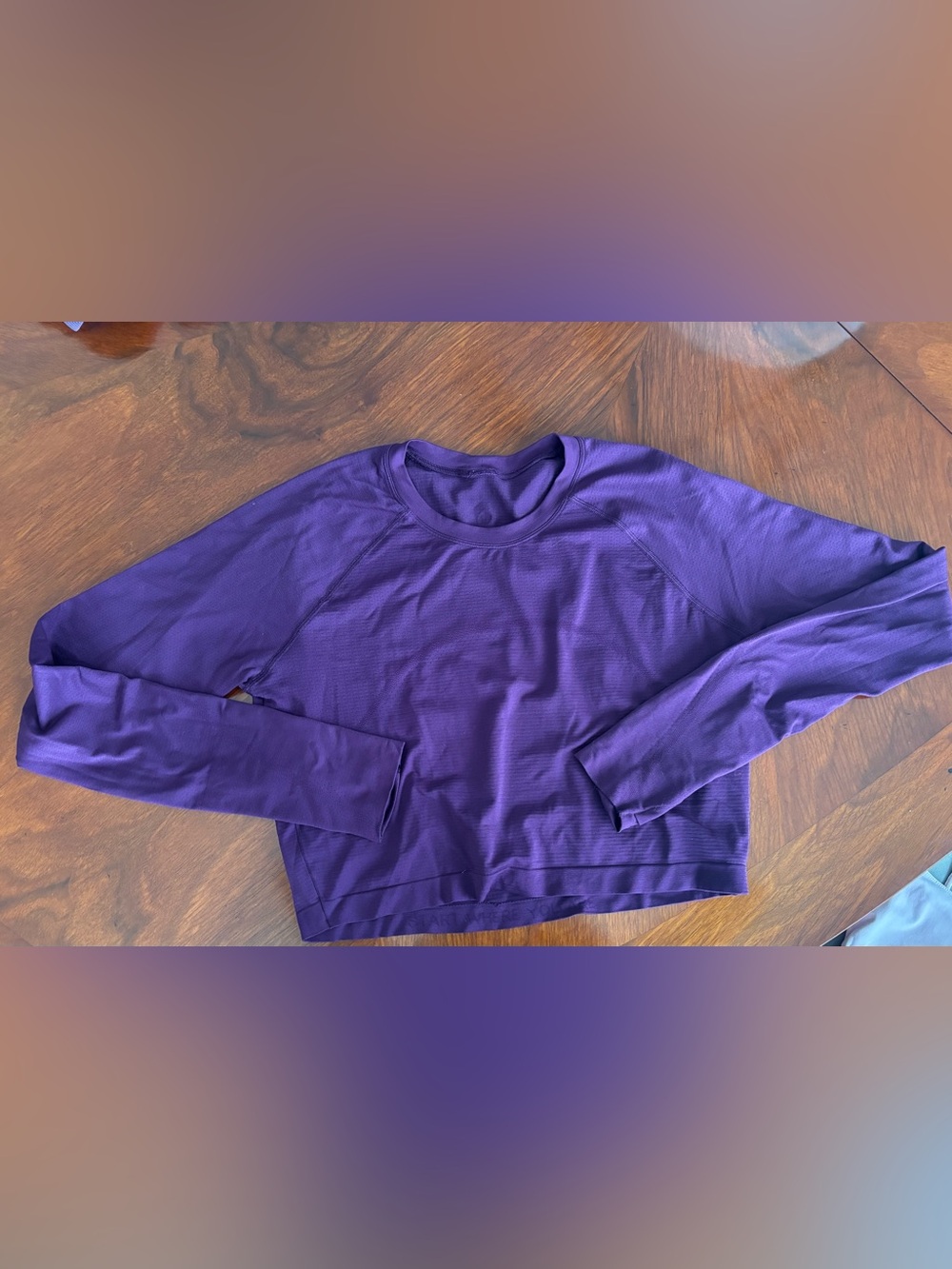 Lululemon swiftly tech cropped long sleeve size 4